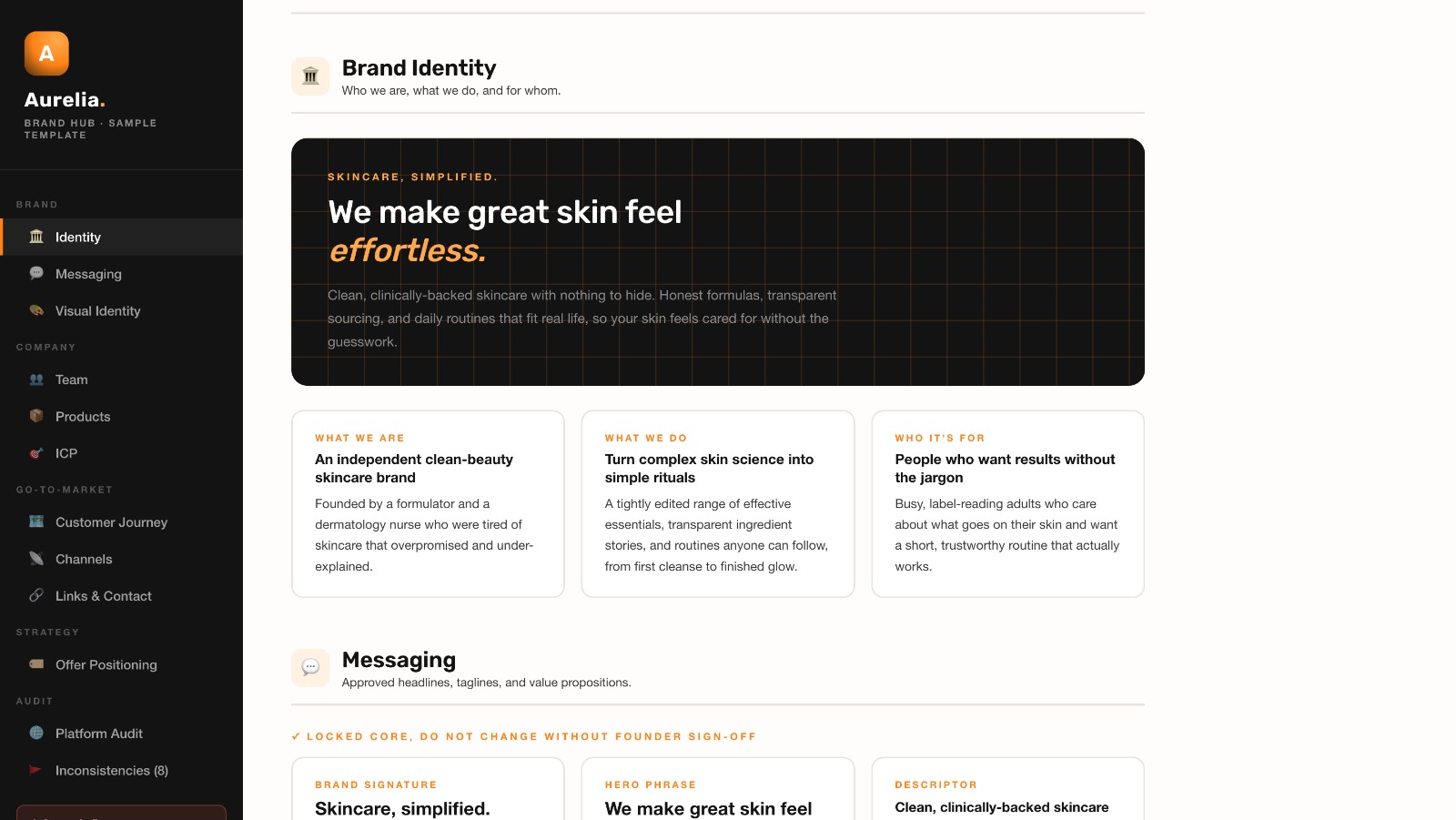 Brand Diagnostic preview, screen 1
