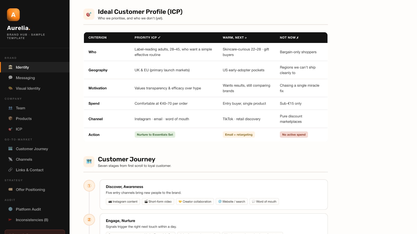 Brand Diagnostic preview, screen 2